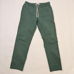 Pact Pants Womens Small Green Jogger Elastic Waist Organic Cotton Stretch Canvas